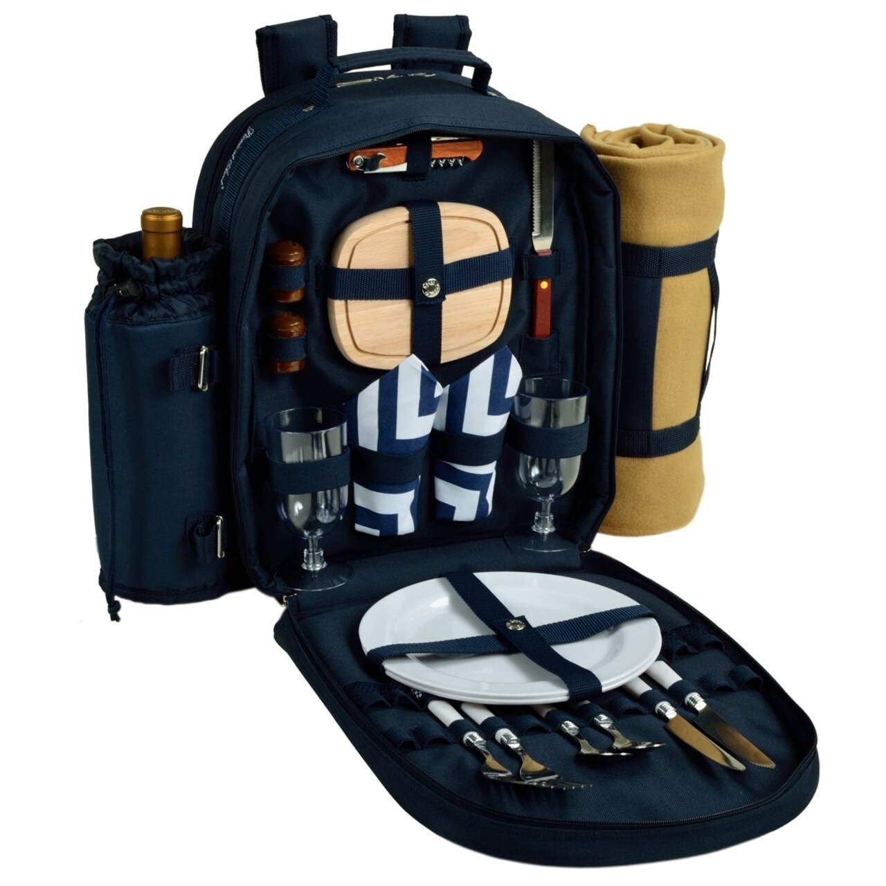 Picnic at Ascot Picnic Backpack with Service for 2 with Blanket (080X)